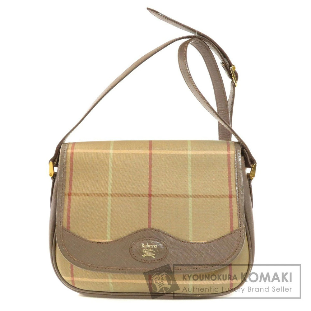 Burberry Check Shoulder Bag Canvas